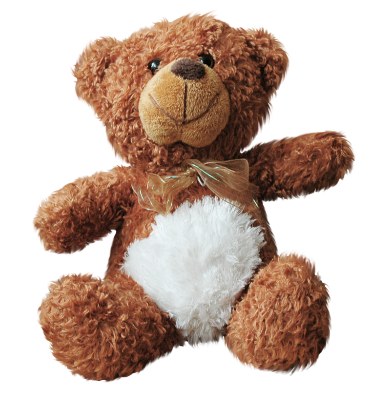 Плюшевые игрушки на прозрачном фоне