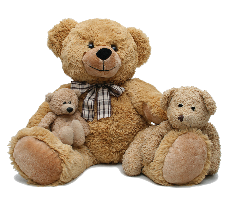 Мягкие игрушки на прозрачном фоне