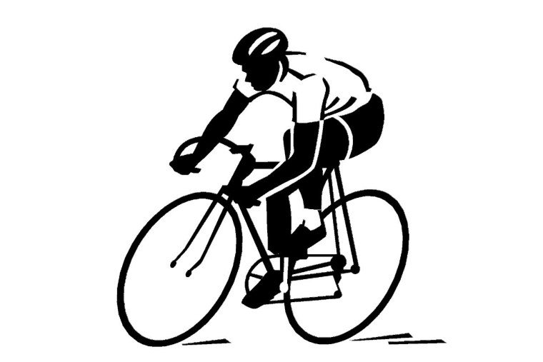 Велосипедист рисунок