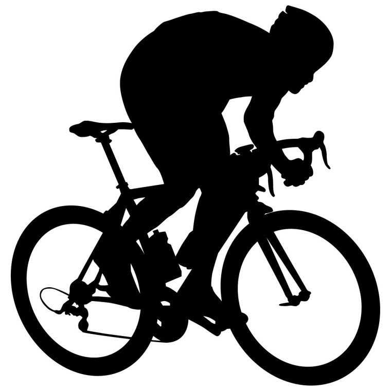 Трафарет мальчик на велосипеде