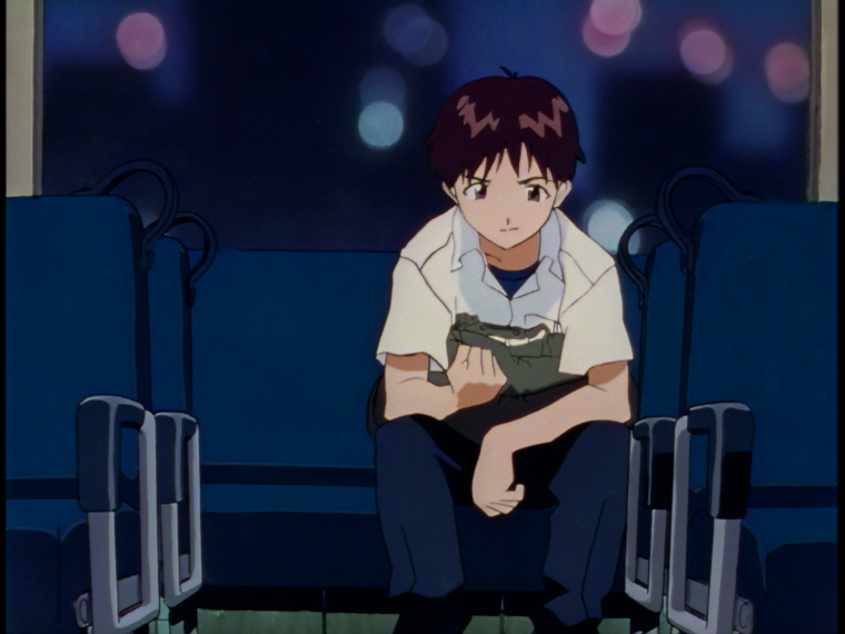 Синдзи Икари в поезде