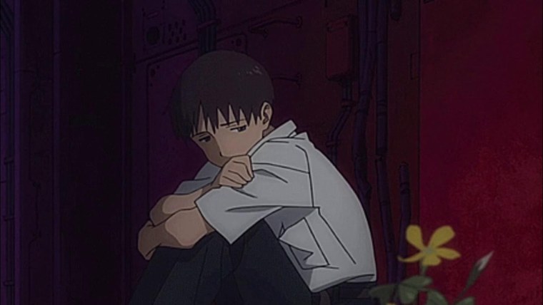 Синдзи Икари грустный