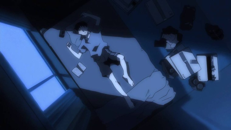 Синдзи Икари на кровати