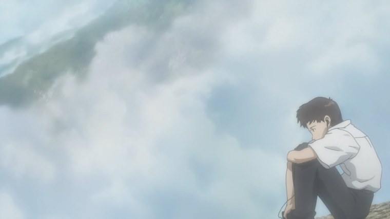 Синдзи Икари в поезде