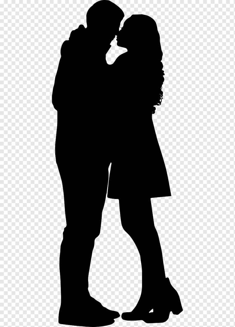 Силуэт парня и девушки