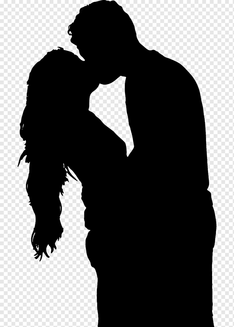 Черный силуэт пары
