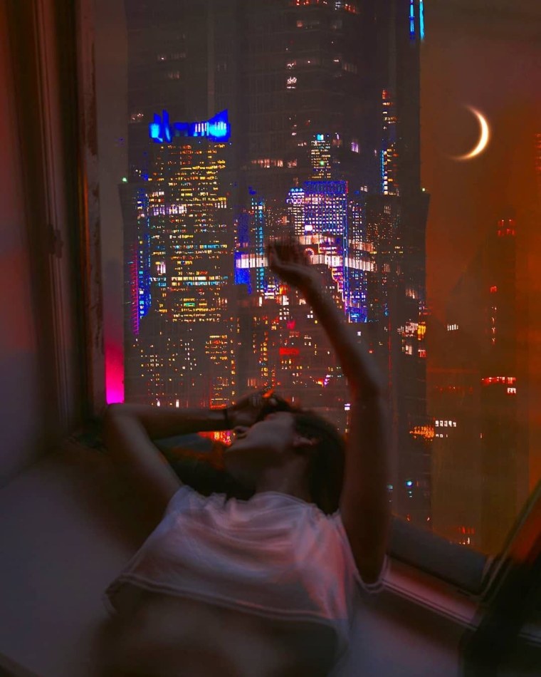 Улицы ночного города