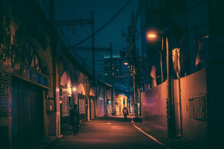 Закат многоэтажки