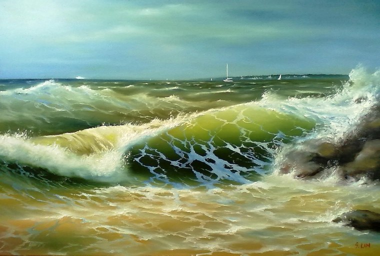 Перуанский художник маринист волна
