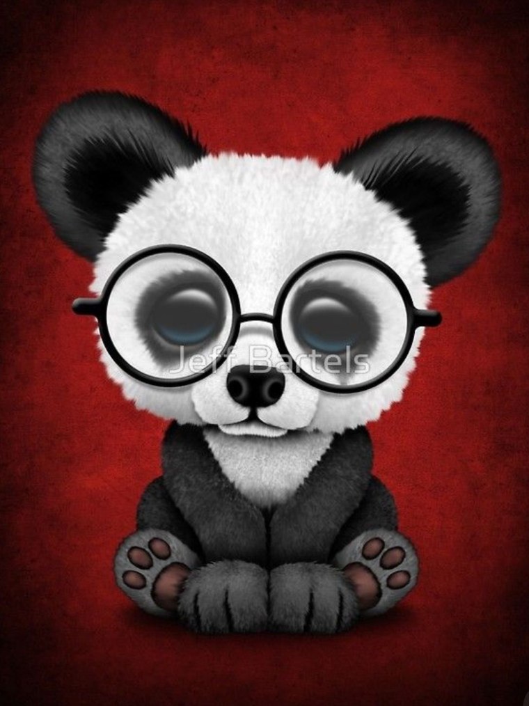 Милые Рисованные Детеныши панды