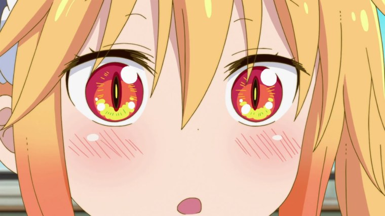 Дракон горничная Кобаяши Тору глаза