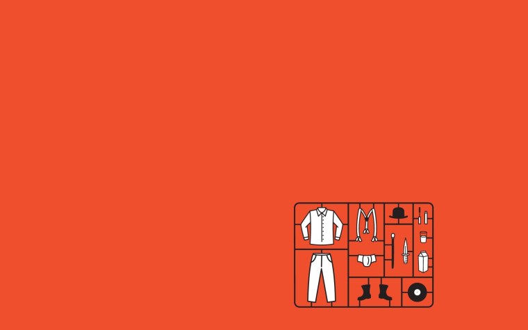 Оранжевые минималистичные обои