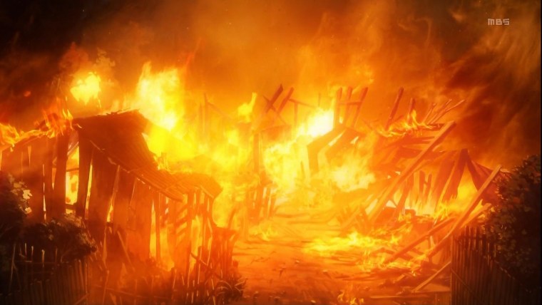 Горящий город