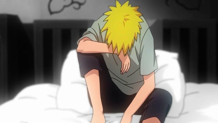 Наруто плачет после смерти Джирайи