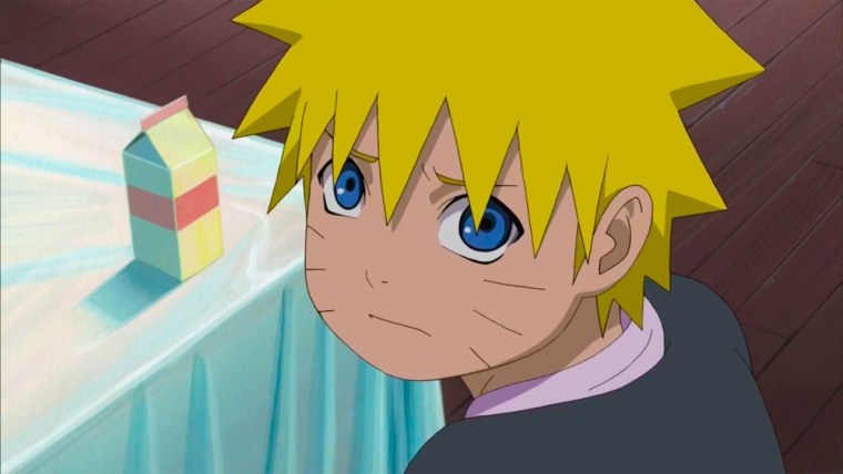 Наруто Узумаки в детстве плачет