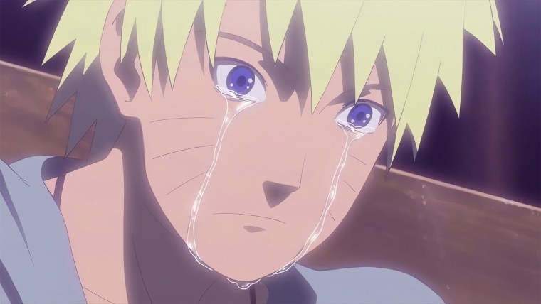 Наруто плачет из за Джираи