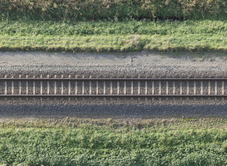 Рельсы вид сверху вектор