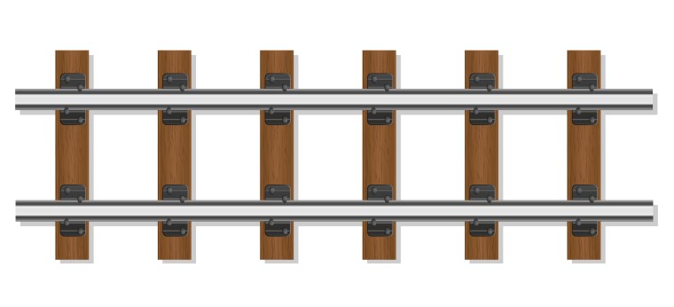 Фон рельс сбоку станции