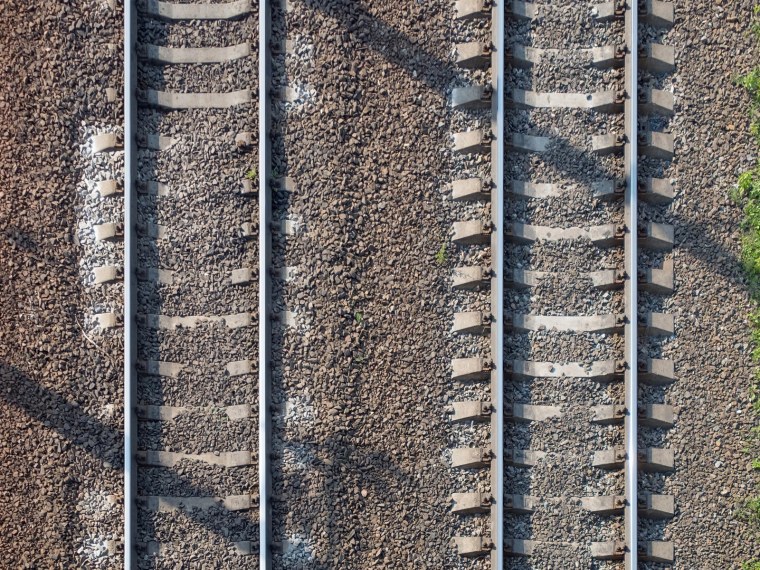 Железная дорога вид сверху