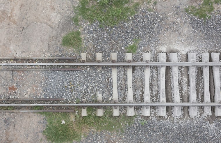 Рельсы вид сверху вектор