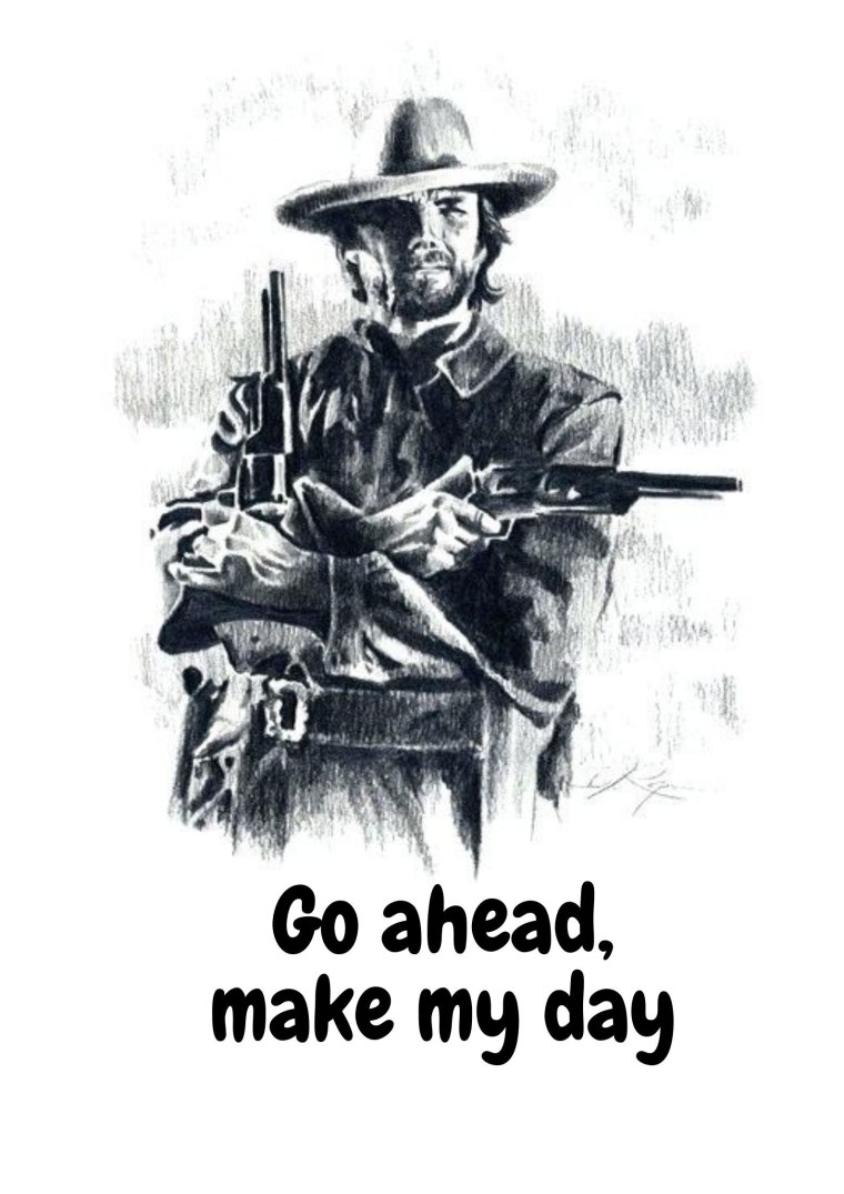 Силуэт ковбоя с револьверами