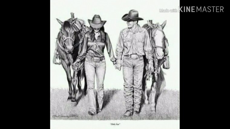 Ковбой рисунок карандашом