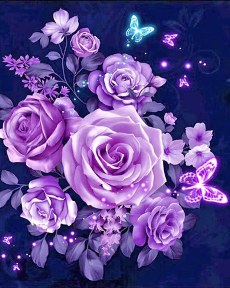 Розовые и сиреневые цветы