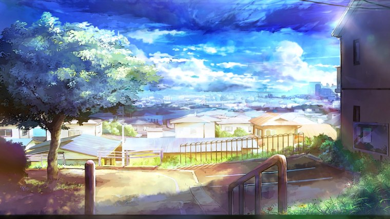 Красивые аниме пейзажи