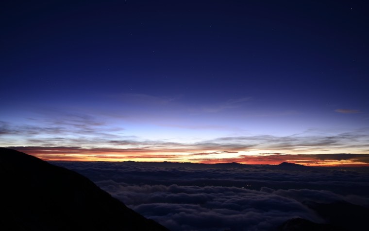 Горизонт небо ночь земля