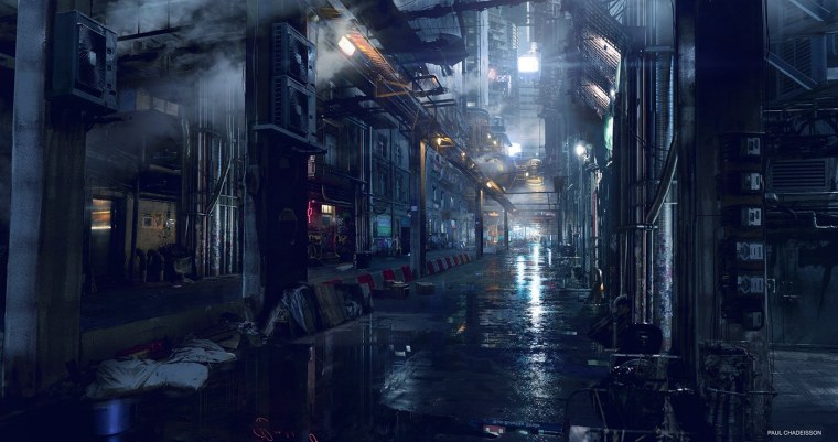 Заброшенный переулок киберпанк 2077