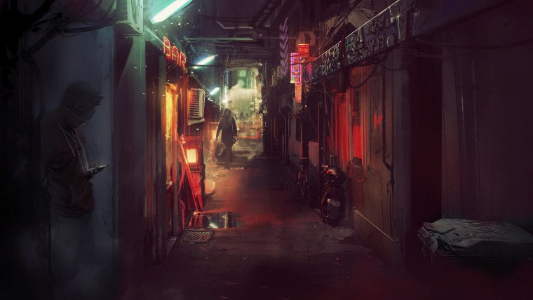 Темный переулок Cyberpunk 2077