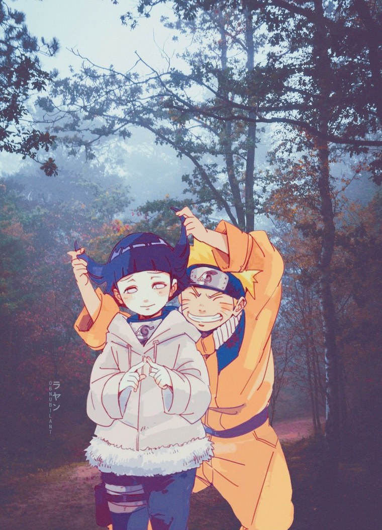 Хината Хьюга и Наруто Узумаки Эстетика