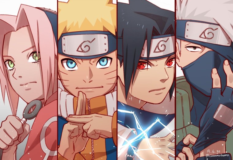 Team 7 Наруто, Какаши, Саске, Сакура