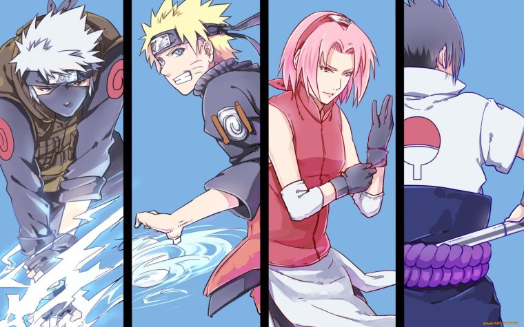 Team 7 Наруто, Какаши, Саске, Сакура