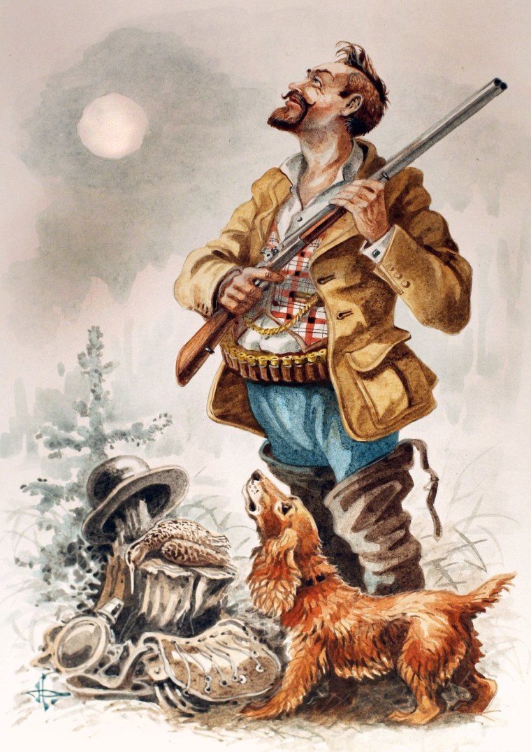 Гравюры на охотничью тему