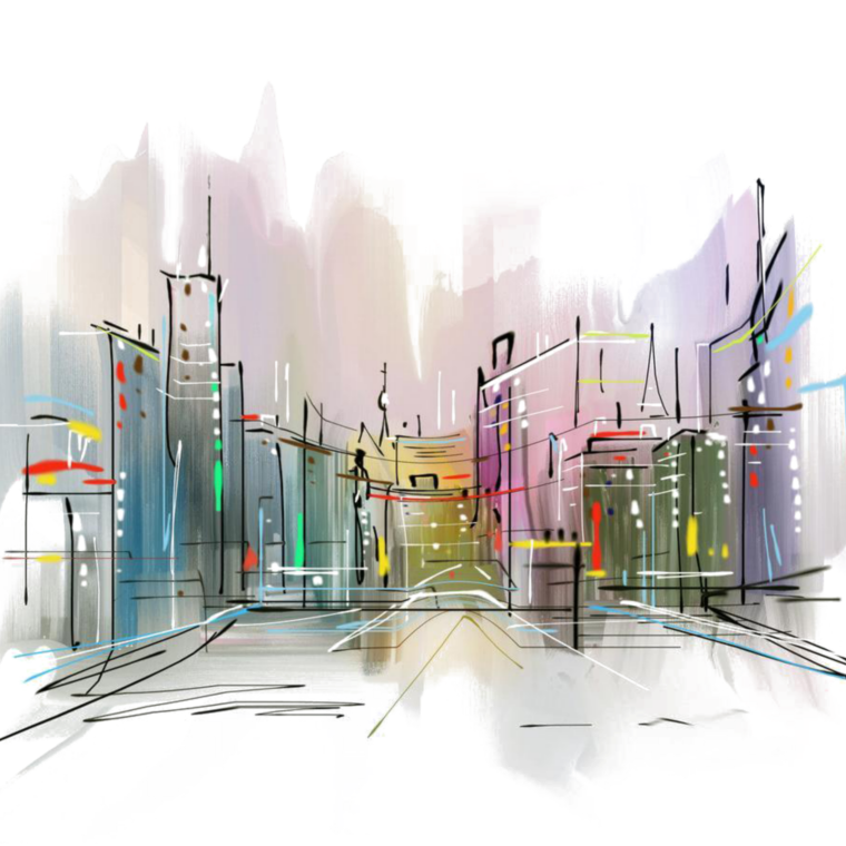 Стилизованное изображение города
