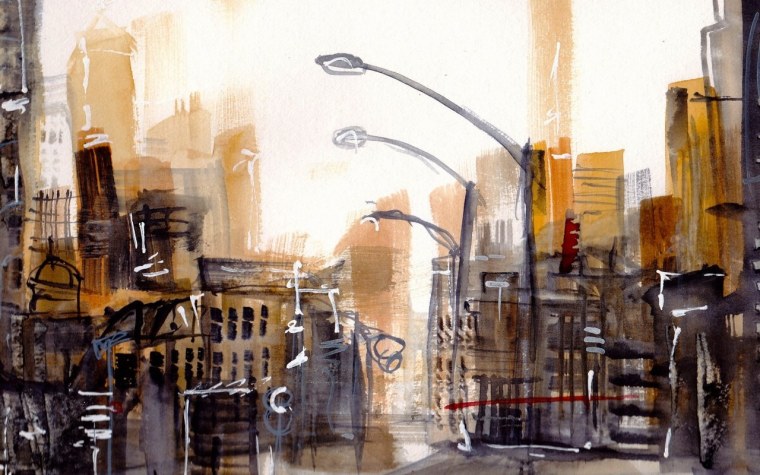 Городской пейзаж живопись