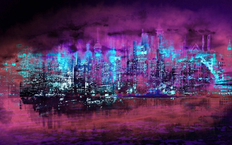 Неоновый пейзаж