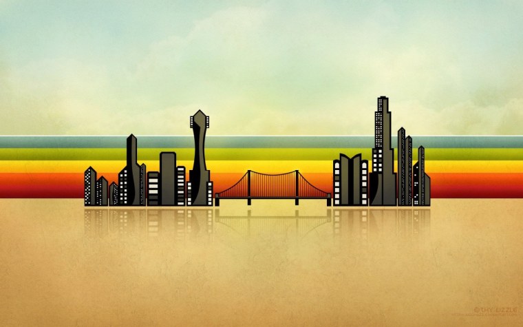 Абстрактное изображение города