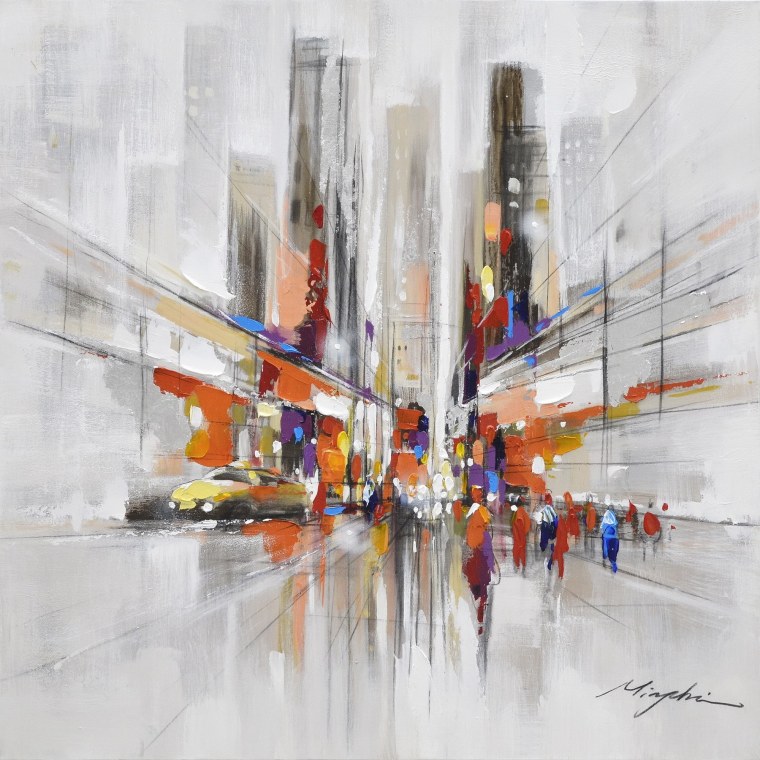 Картина город абстракция