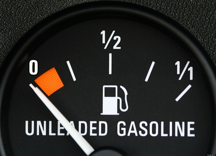 Пустой бак бензина