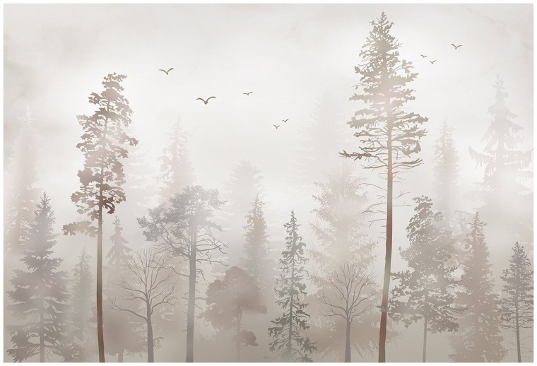 Фотообои деревья в тумане