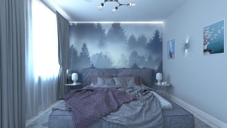 Серая спальня