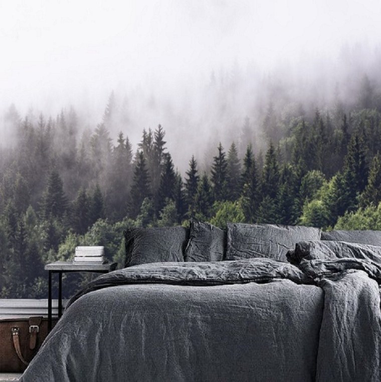 Спальня с лесом