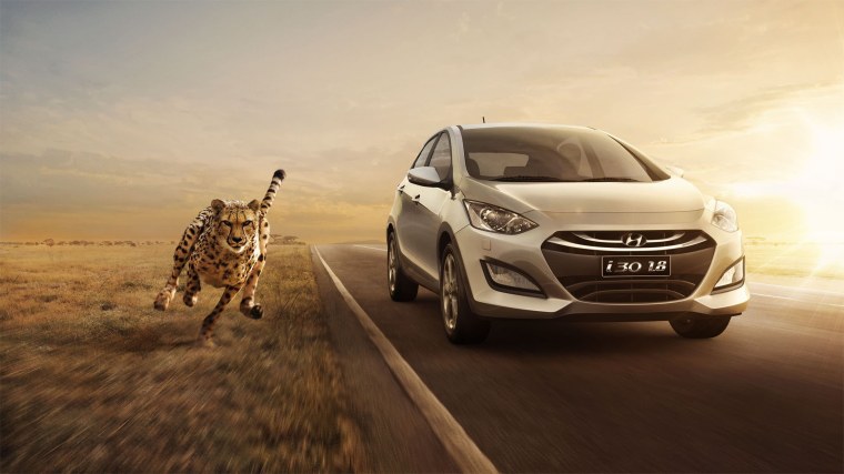 Реклама машины с гепардом