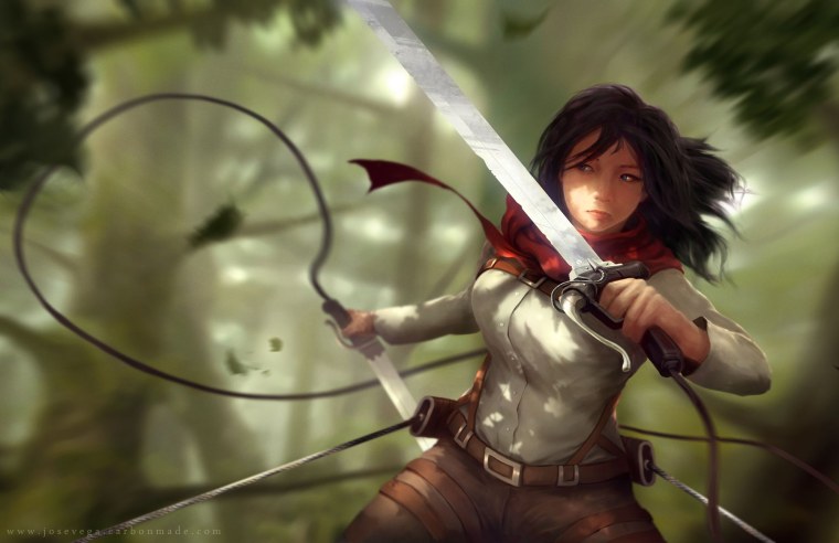 Микаса Аккерман в полный рост