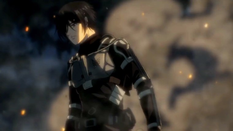 Атака титанов Микаса черно белая