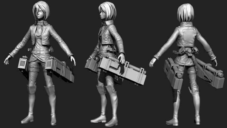 Микаса Аккерман 3д модель