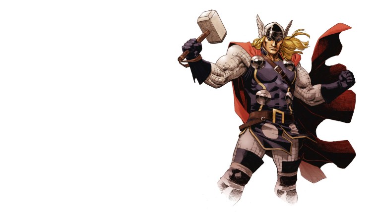 Марвел Thor на белом фоне