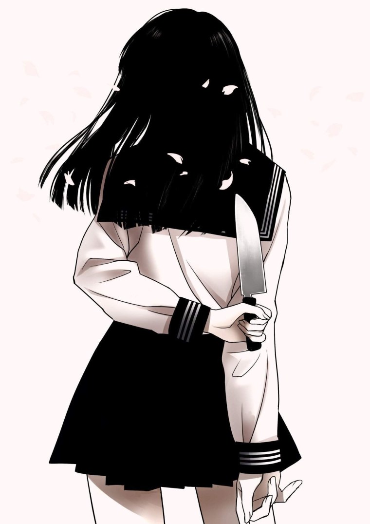 Аниме девочки черные